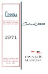 Cessna 177RG Cardinal 1971 Owner's Manual (part# D862-13)