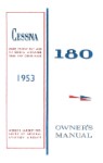 Cessna 180 1953 Owner's Manual (part# P131B13)