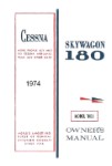 Cessna 180J Skywagon 1974 Owner's Manual (part# D1020-13)