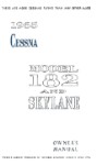 Cessna 182H Super Skylane 1965 Owner's Manual (part# D282-13)