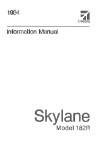 Cessna 182R Skylane 1984 Pilot's Information Manual (part# D1254-13)