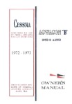 Cessna 188B & A188B Ag Wagon 1972-73 Owner's Manual (part# D961-13)