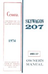 Cessna 207 Skywagon 1974 Owner's Manual (part# D1026-13)