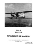 DeHavilland DHC-2 Beaver 1959 Maintenance Manual (part# PSM 1-2-2)