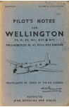 Wellington III, X, XI, XII, XIII, XIV, XVII, XVIII Pilot's Notes (part# AP 1578C,K,L,M,N,P,T,U PN)