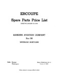 Ercoupe  Parts Price List Parts Price List (part# ERAIR-P-C)