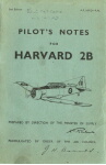 Harvard 2B Pilot's Notes (part# AP 1691D PN)