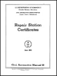 US Government CAM 52 1952 Repair Station Certificates (part# USCAM52--C)
