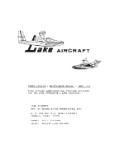 Lake Aircraft LA-4-180 & LA-4-200 Maintenance & Parts Manual (part# LKLA4200-M-C)
