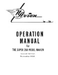 Navion Super 260 1950 Operation Manual (part# NVSUPER26050OPC)