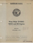 Pratt & Whitney R-4360 Wasp Major TSB3G and B13 Maintenance Manual (part# 115636)