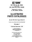 Hawker HS125-1A, 3A, 400A, F1B, F3B, F400B Parts Catalog (part# HKHS125-M-C)