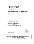 DeHavilland HS125 1964 Maintenance Manual (part# DEHS125-64-M-C)