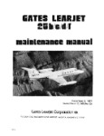 Learjet 25B, C, D, F Maintenance Manual (part# LE25B,C,D,F--M-C)