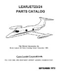 Gates Learjet  23, 24 1975 Parts Catalog (part# GL23,24-75-P)