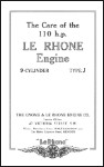 LeRhone Type J Engine Maintenance Manual (part# No. 8)