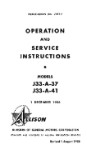 Allison J33-A-37, J33-A-41 Operations & Service Manual 1956 (part# 72T17)
