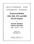 Continental A50, A65, A75, A80 Maintenance & Overhaul (part# COA50-OP-C)