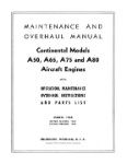 Continental A50, A65, A75, A80 Maintenance & Overhaul (part# COA50,65,75,80M)