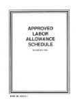 Continental  Labor Allowance Schedule (part# X30552-1)