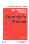 Continental Fuel Injection System 1973 Operator's Manual (part# X-30081)