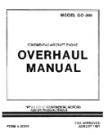 Continental GO-300 1981 Overhaul Manual (part# X-30019)