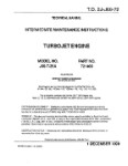 Continental J69-T-25A Turbo Jet Engine Maintenance Manual (part# 2J-J69-72)