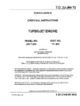 Continental J69-T-25A Turbo Jet Engine Overhaul Instructions (part# 2J-J69-73)