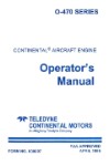 Continental O-470, A, B, E, G, J, K, L, M, R, S, U Operator's Manual (part# X30097)