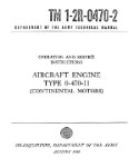 Continental O-470-11 1960 Operation and Service Instructions (part# 2R-0470-2)