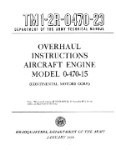Continental O-470-15 1958 Overhaul Instructions (part# 1-2R-0470-23)