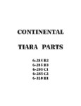 Continental 6-285B2, 3, C1, 2, 6-320, B1 Tiara Parts Catalog (part# CO6285-P-C)
