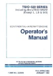 Continental TSIO-520 Series 1982 Operator's Manual (part# X30044)