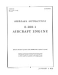 Franklin O-200-1 Aircraft Engines 1944 Overhaul Manual (part# 02-70AA-3)