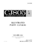 General Electric Company CJ 805-3 Turbojet Engine Illustrated Parts Catalog (part# GECJ805-3-P-C)