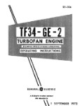 General Electric Company TF34GE-2 Operating Instructions 1972 Turbofan Engine (part# SEI-306)