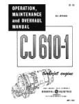 General Electric Company CJ610 Turbojet Engines Operations, Maintenance, OH (part# SEI-136)