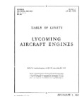 Pratt & Whitney Aircraft Table of Limits Table of Limits (part# 0-10-1)