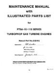 Pratt & Whitney Aircraft PT6A-10--110 Series Maintenance Manual with Illustrated Parts List (part# 3030442)