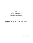 Pratt & Whitney Aircraft PT6A-20 (T74) Service School Notes (part# 3011400)