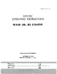 Pratt & Whitney Aircraft AN-1, AN-14B Wasp Jr. B5 1956 Operating Instructions (part# O.I. 77)