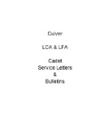 Culver Aircraft Corporation LCA, LFA Cadet Service Letters & Bulletins (part# CULCA,LFA-SLB-C)