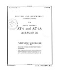 Curtiss-Wright AT-9 & AT-9A 1944 Erection & Maintenance Instructions (part# 01-25K-2)