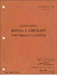 Botha I Pilot's Notes (part# AP 1588A PN)