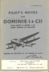 Dominie I, CII Pilot's Notes (part# AP 1763A,B PN)