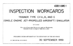 Link Trainers Type C11A, B, C 1959 Inspection Workcards (part# 43D5-5-6WC-1)