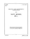 Lockheed PV-1 Navy Model 1943 Erection & Maintenance Instructions (part# 01-55EC-2)