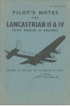Lancastrian II, IV Pilot's Notes (part# AP 4154A,B PN)